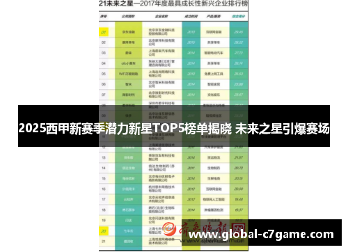 2025西甲新赛季潜力新星TOP5榜单揭晓 未来之星引爆赛场