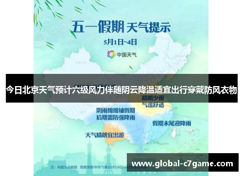 今日北京天气预计六级风力伴随阴云降温适宜出行穿戴防风衣物